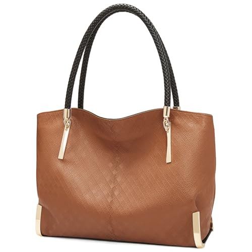 FOXLOVER Large Capacity Tote Handbags for Women, Women's Top-handle Bags Fashion Shoulder Bags Pu... | Amazon (US)