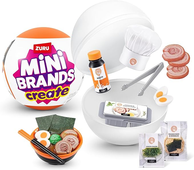 Mini Brands Create by ZURU, Real Miniature MasterChef Series Creations Collectible Toy, 1 Capsule... | Amazon (US)