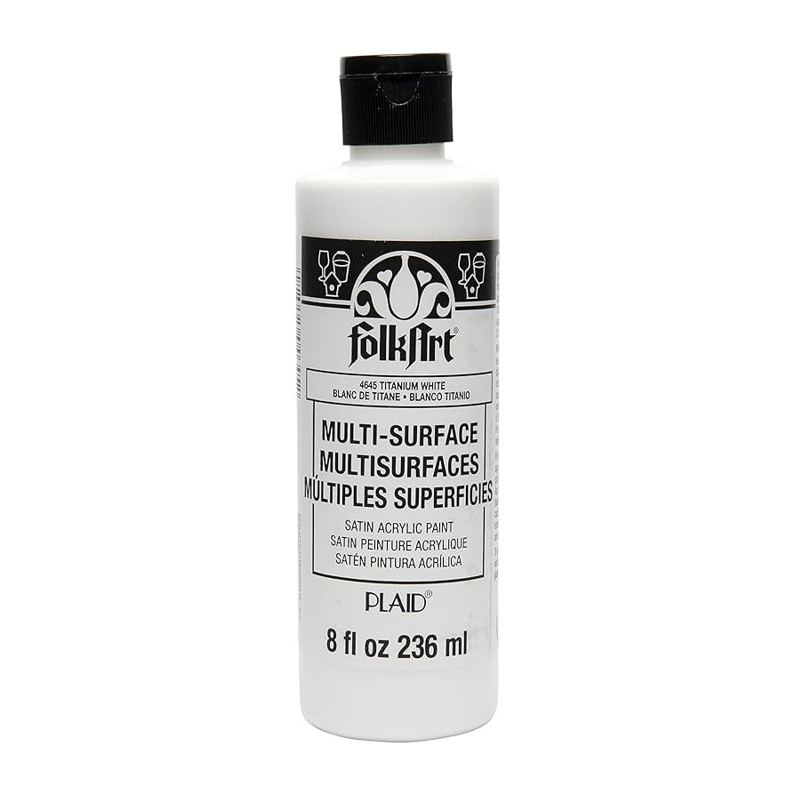 FolkArt Multi-Surface Paint (8 oz), , Titanium White | Amazon (US)