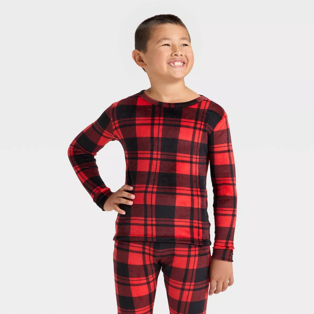 Kids' 2pc Long Sleeve Holiday Snuggly Soft Pajama Set - Cat & Jack™ | Target