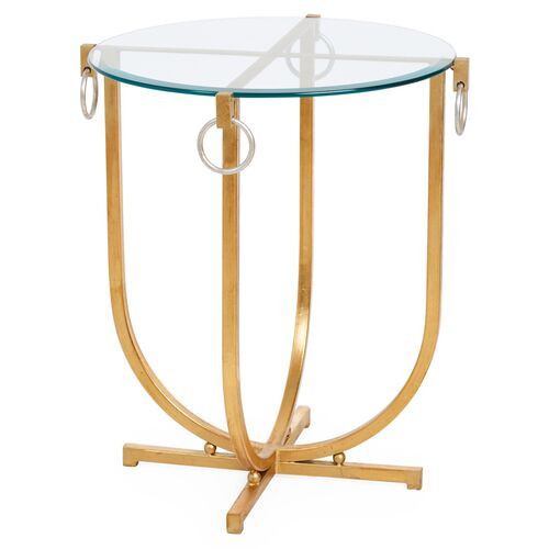 Bristol Equestrian Side Table - Gold | End Table, Occasional Table, Small Table, Made of Iron | One Kings Lane