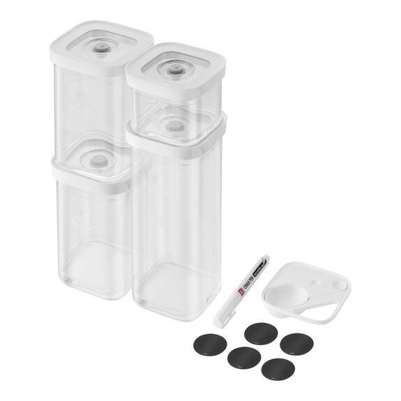 CUBE Container Set, S / 6-pc, transparent-white | The ZWILLING Group Cutlery & Cookware