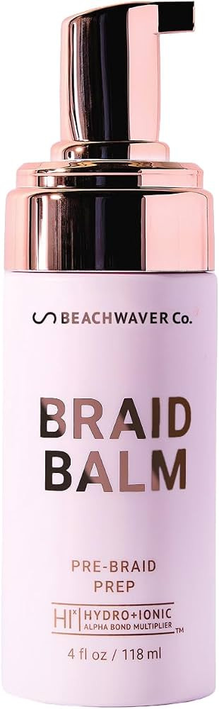 The Beachwaver Co. Braid Balm Pre-Braid Prep - Full Size (4 Fl Oz) | Frizz-Taming Primer Foam | S... | Amazon (US)