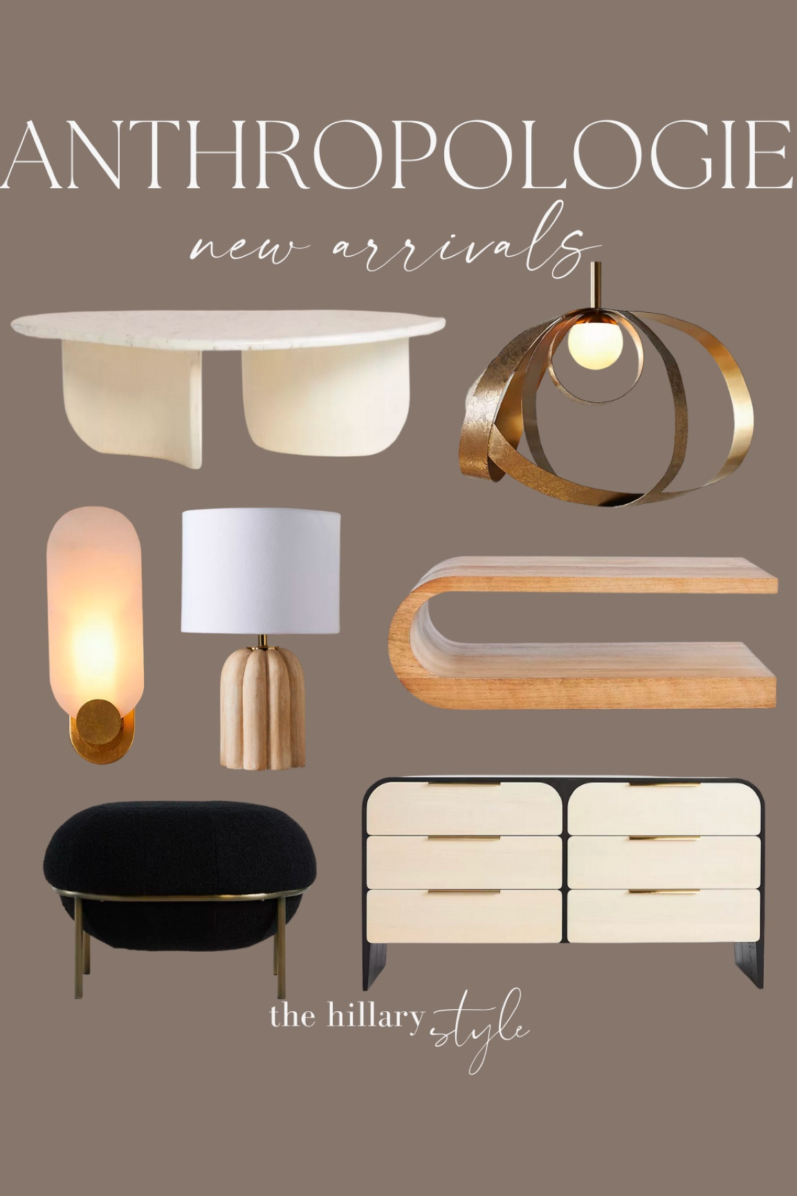 Anthropologie new arrivals!

Coffee table. Chandelier. Table lamp. Wall sconce. Ottoman. Dresser. 

#LTKsalealert #LTKstyletip #LTKhome