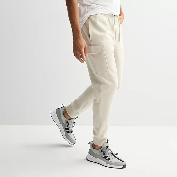 Men's Tek Gear® Ultra Soft Fleece Open Bottom Relaxed Cargo Pants | Kohl's