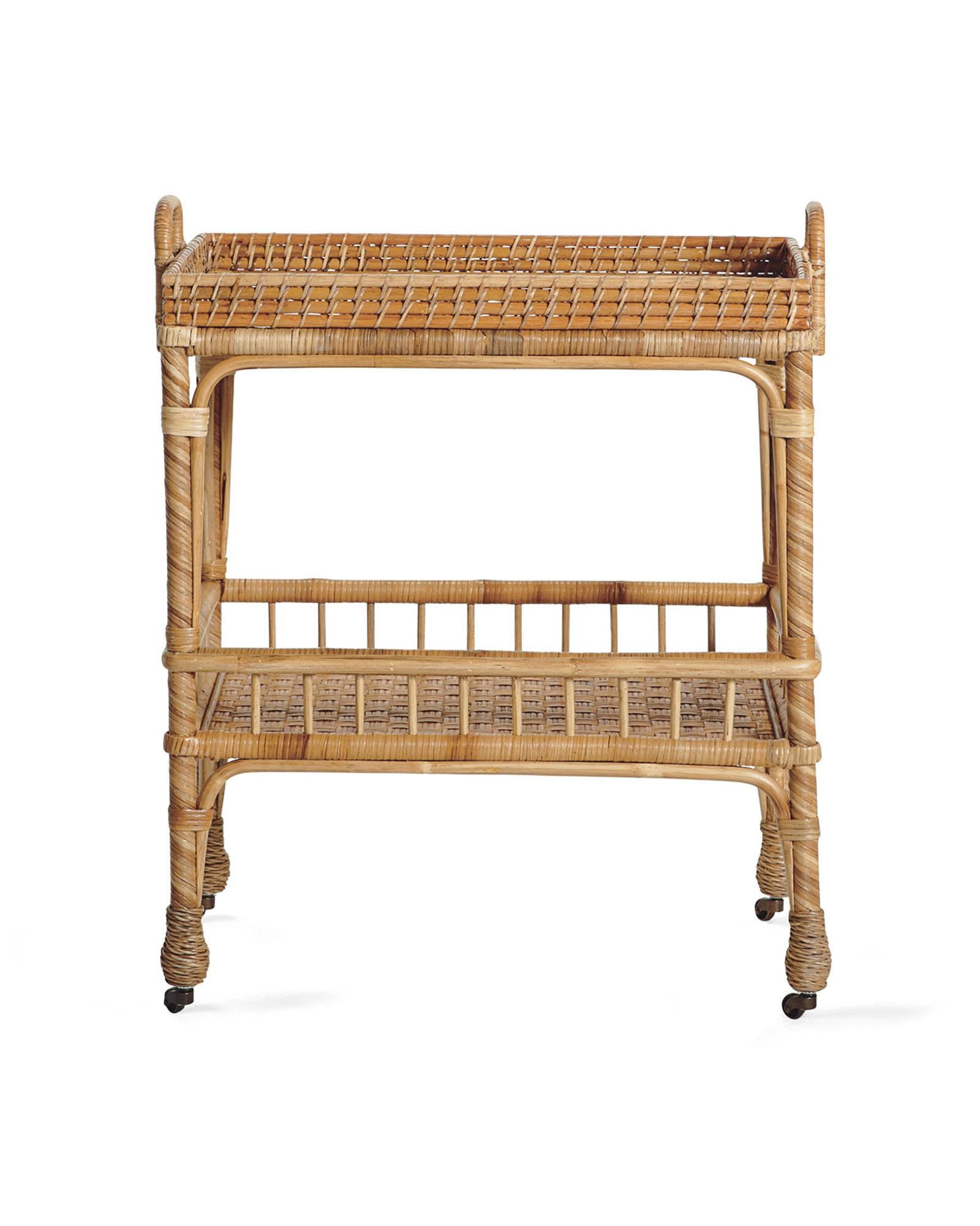 South Seas Rattan Side Cart | Serena and Lily