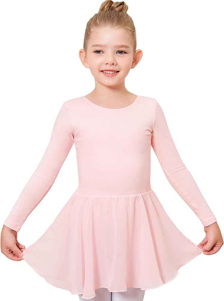 Stelle Ballet Leotards for Girls Long Sleeve Toddler Dance Leotard Outfits with Skirt Classic(Lit... | Amazon (US)