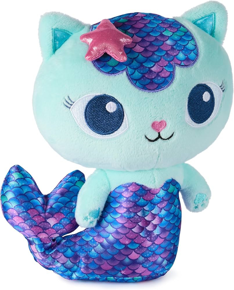 Gabby\u2019s Dollhouse, Fin-Tastic Mercat, Premium Plush Toy, 10-Inch Tall Stuffed Animal with Mo... | Amazon (US)
