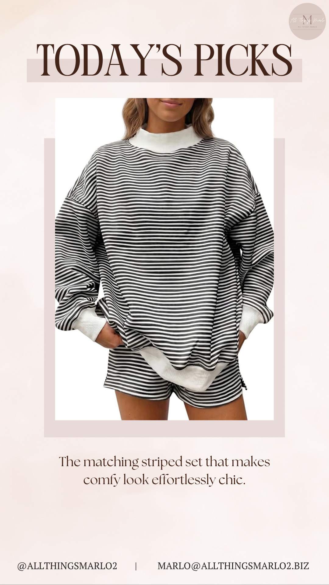The matching striped set that makes comfy look effortlessly chic. 

 #LTKSeasonal #LTKWorkwear #LTKTravel