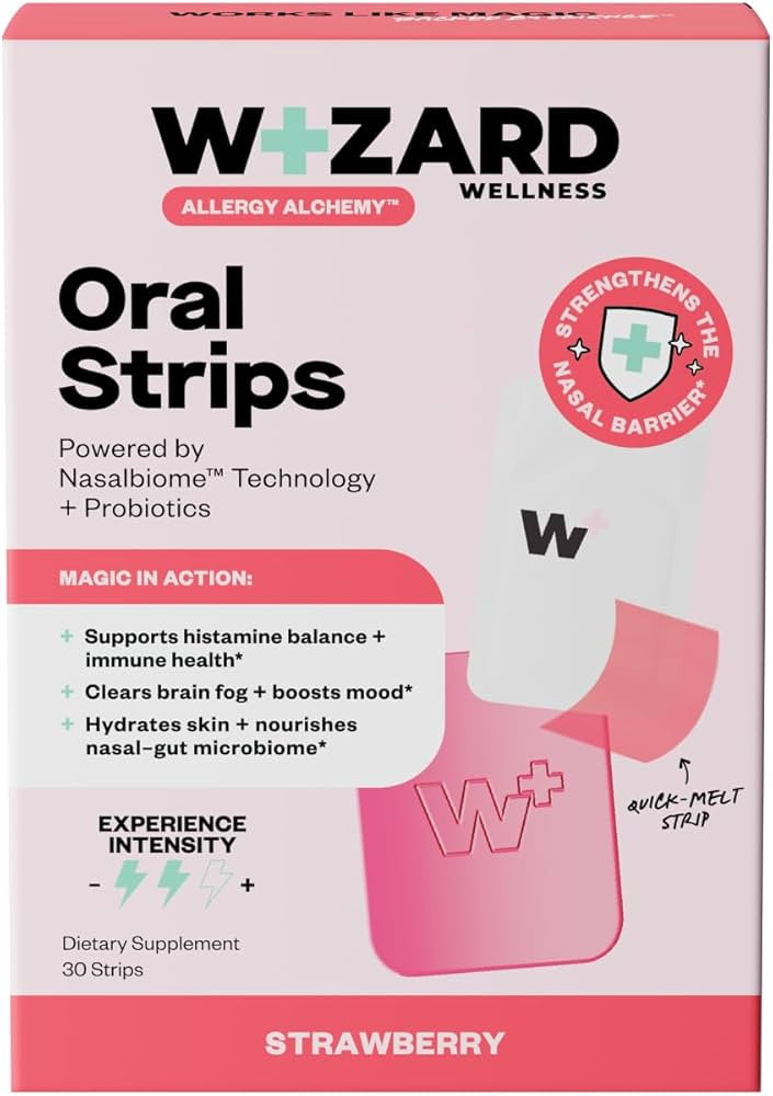 Amazon.com: WIZARD WELLNESS Multi-Benefit Oral Strips Strawberry | Orally Disintegrating Allergy ... | Amazon (US)