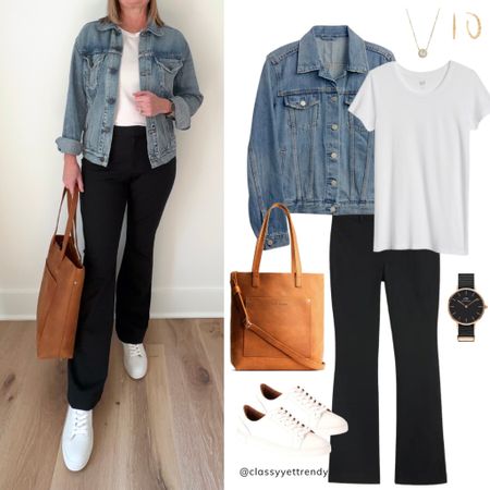 3 ways to wear black flare pants: dressy, elevated-casual and casual. ✔️ See the blog post with all shopping links and outfits.

#LTKmidsize #LTKstyletip #LTKfindsunder50