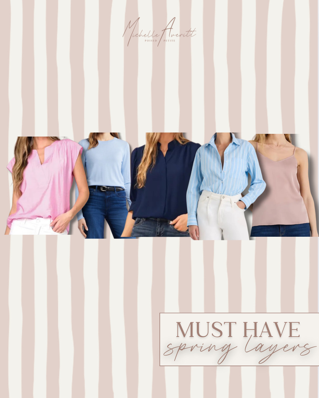Spring layers you need in your wardrobe! I love how versatile these tops are, making them closet staples.

Effortlessly add a pop of color with these button down tops, layer friendly cami, and lightweight blouses in your closet.

petite fashion, fashion over 40, spring finds, seasonal tops 

 #LTKSeasonal #LTKOver40 #LTKPetite