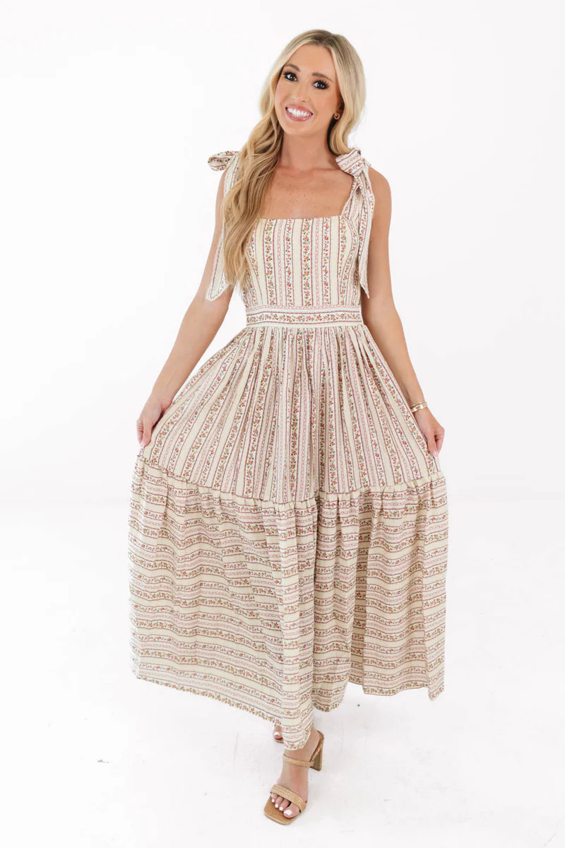 Dinner Party Midi Dress - Cream | The Impeccable Pig