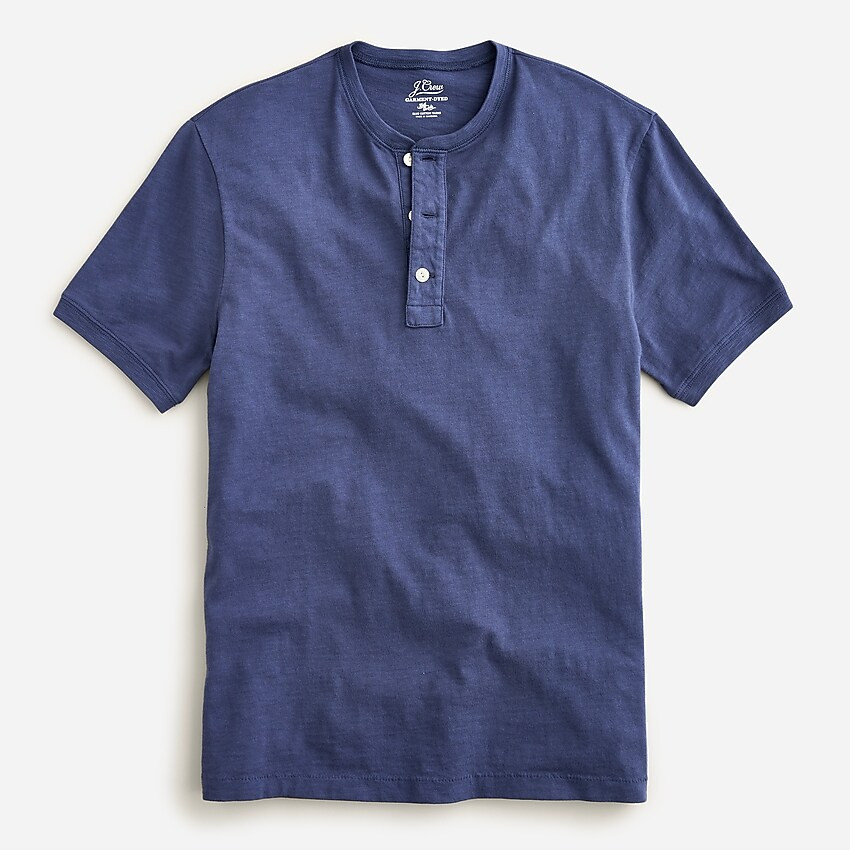Garment-dyed slub cotton short-sleeve henley | J. Crew US