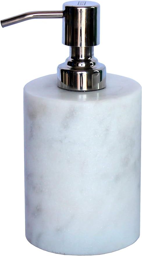 KLEO Marble Soap / Lotion Dispenser - Stone Bathroom Accessories Set Marble Bath Set - White | Amazon (US)