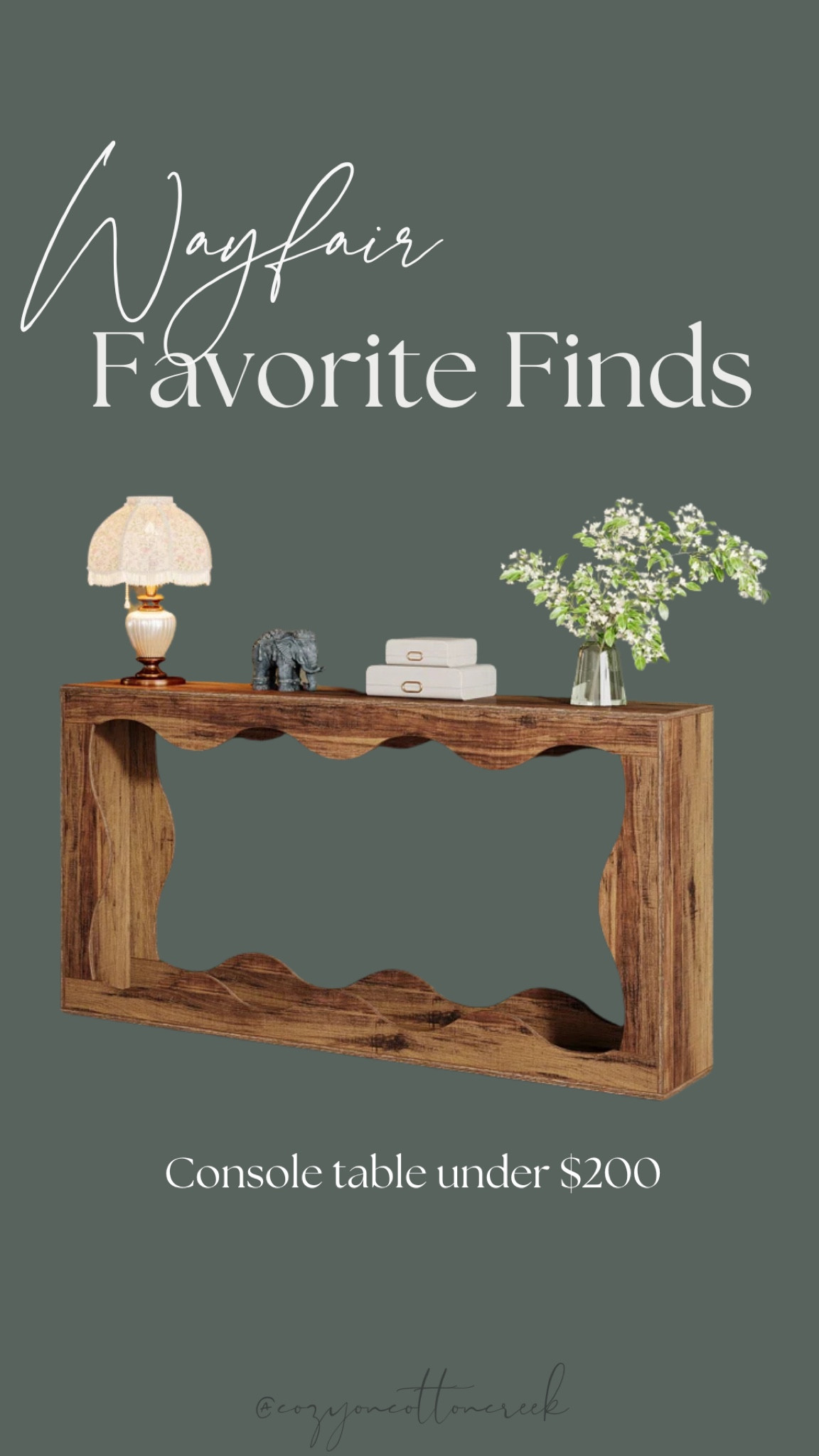 Wayfair furniture
Scalloped table 
Scalloped wavy console table
Wood tablee

#LTKSaleAlert #LTKHome