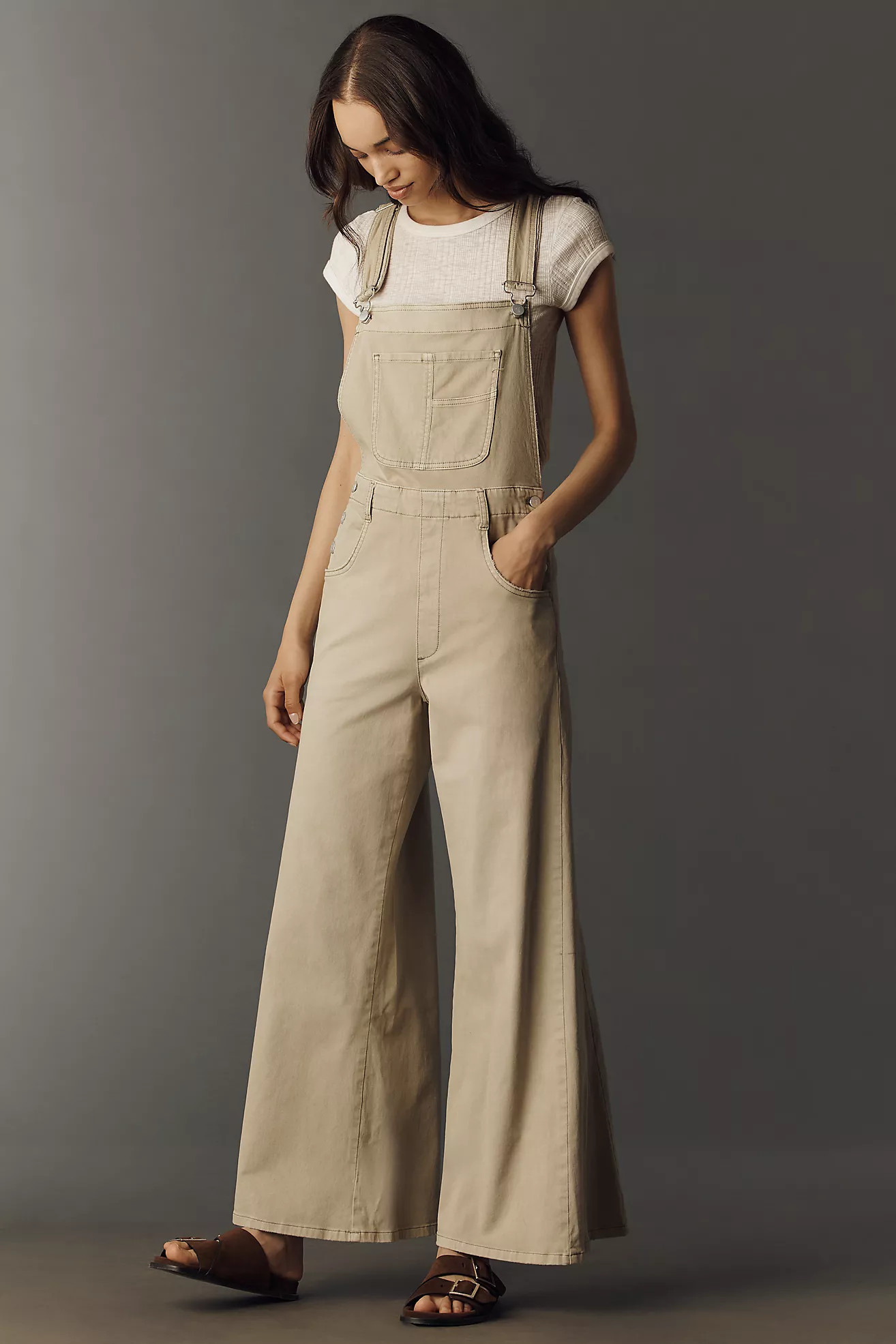 Pilcro Adi Flare Denim Overalls | Anthropologie (US)