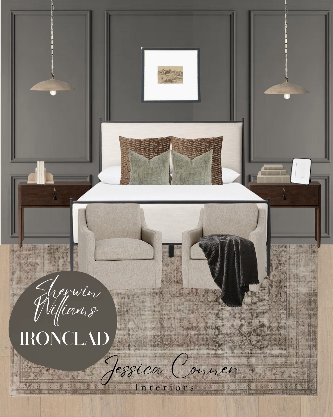 A curated, cohesive bedroom doesn’t just look good, it feels good!!! When every piece works together, the space becomes calm, intentional, and easy to live in. From layered textures to thoughtful color choices like Sherwin Williams Ironclad, this design proves that good design starts with a plan. 

Ready to transform your bedroom? My virtual design services make it easy—no matter where you live.

📩 Tap the link in bio to get started.

#virtualinteriordesign #bedroomdesign #modernclassicstyle #transitionalbedroom #moodybedroom #sherwinwilliamsironclad #edesignservices #neutralhome #interiordesignhouston #cozybedroomstyle

#LTKHome