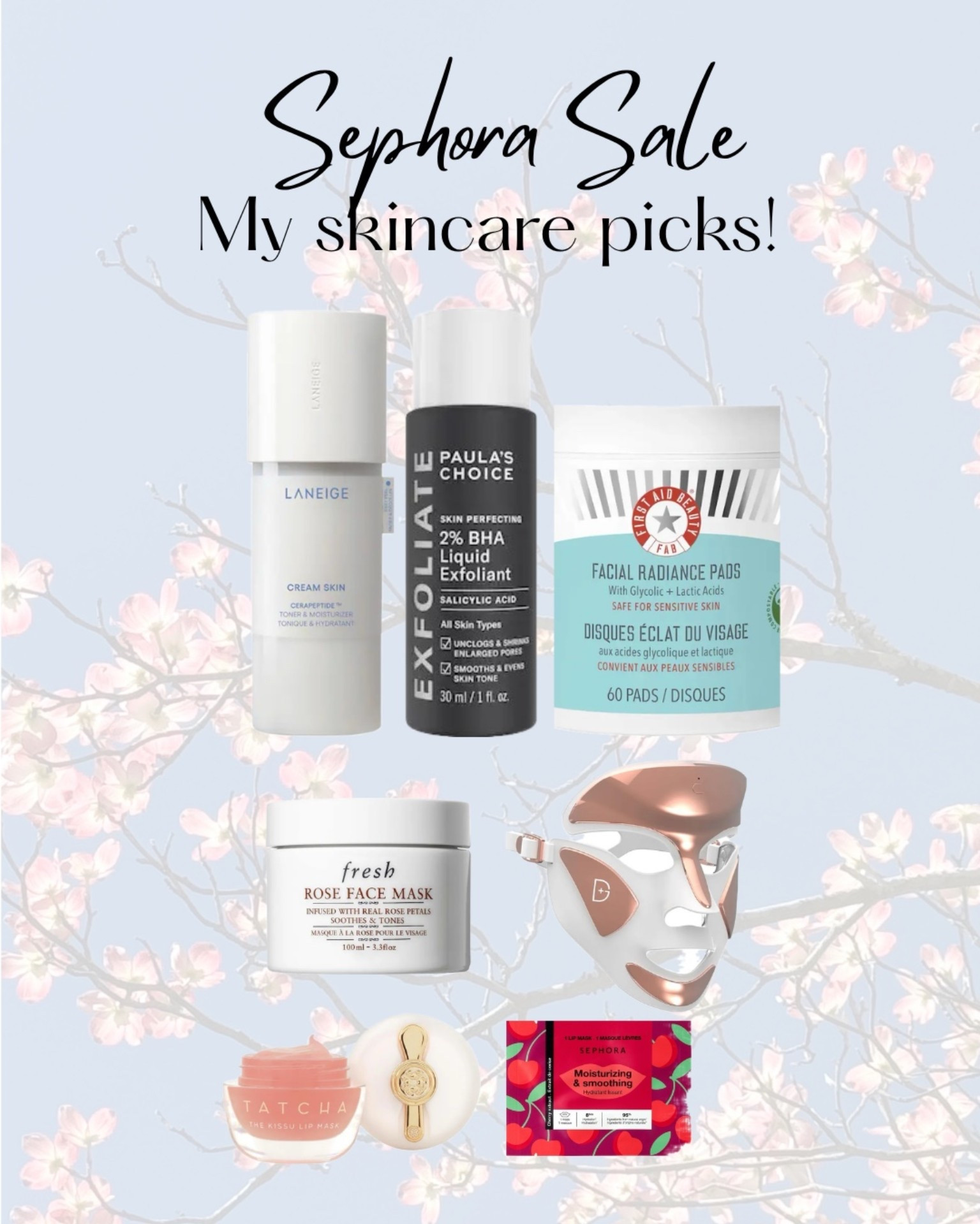 Looking for what to buy during the Sephora Sale? These are my go-to skincare picks for glowing, healthy skin.

If you’ve been searching for best Sephora Sale skincare, anti-aging skincare for women in their 30s & 40s, or products for smoother, brighter skin, these are the staples I keep repurchasing. Think gentle exfoliators, hydrating toners, glow-boosting masks, and everyday skincare essentials that actually make a difference.

Whether you’re restocking your routine or trying something new, the Sephora Sale is the best time to grab your holy grail skincare at a discount.

Save this Sephora skincare guide for your next beauty restock. 

#LTKBeauty #LTKOver40 #LTKSaleAlert