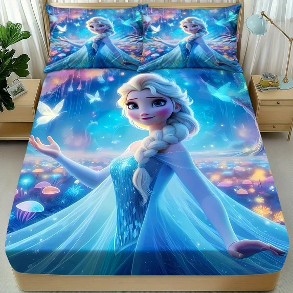 3-piece Princess Bed Sheet Set | One bed sheet, two pillowcases,suitable for all seasons, holiday... | Walmart (US)