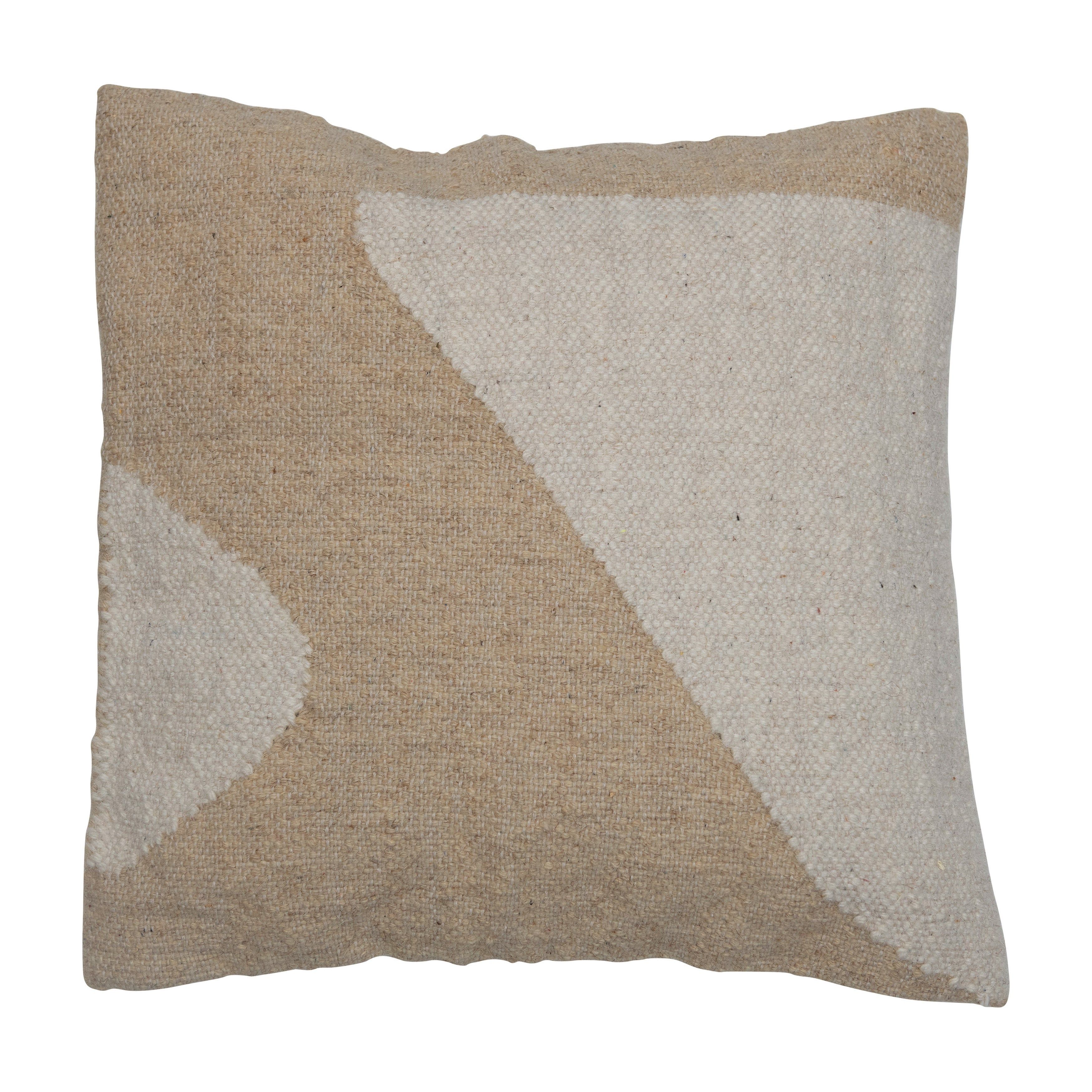 Storied Home Rustic Modern Decorative Woven Cotton and Wool Square Kilim Pillow - Walmart.com | Walmart (US)