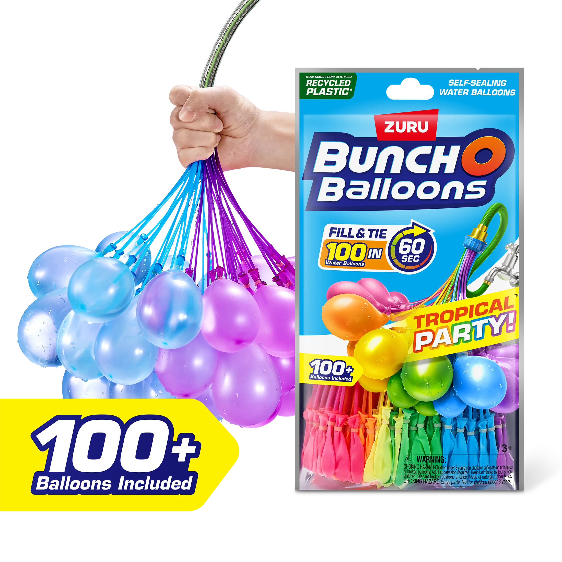 Bunch O Balloons Tropical Party Self-Sealing Water Balloons (3 Pack) | Walmart (US)