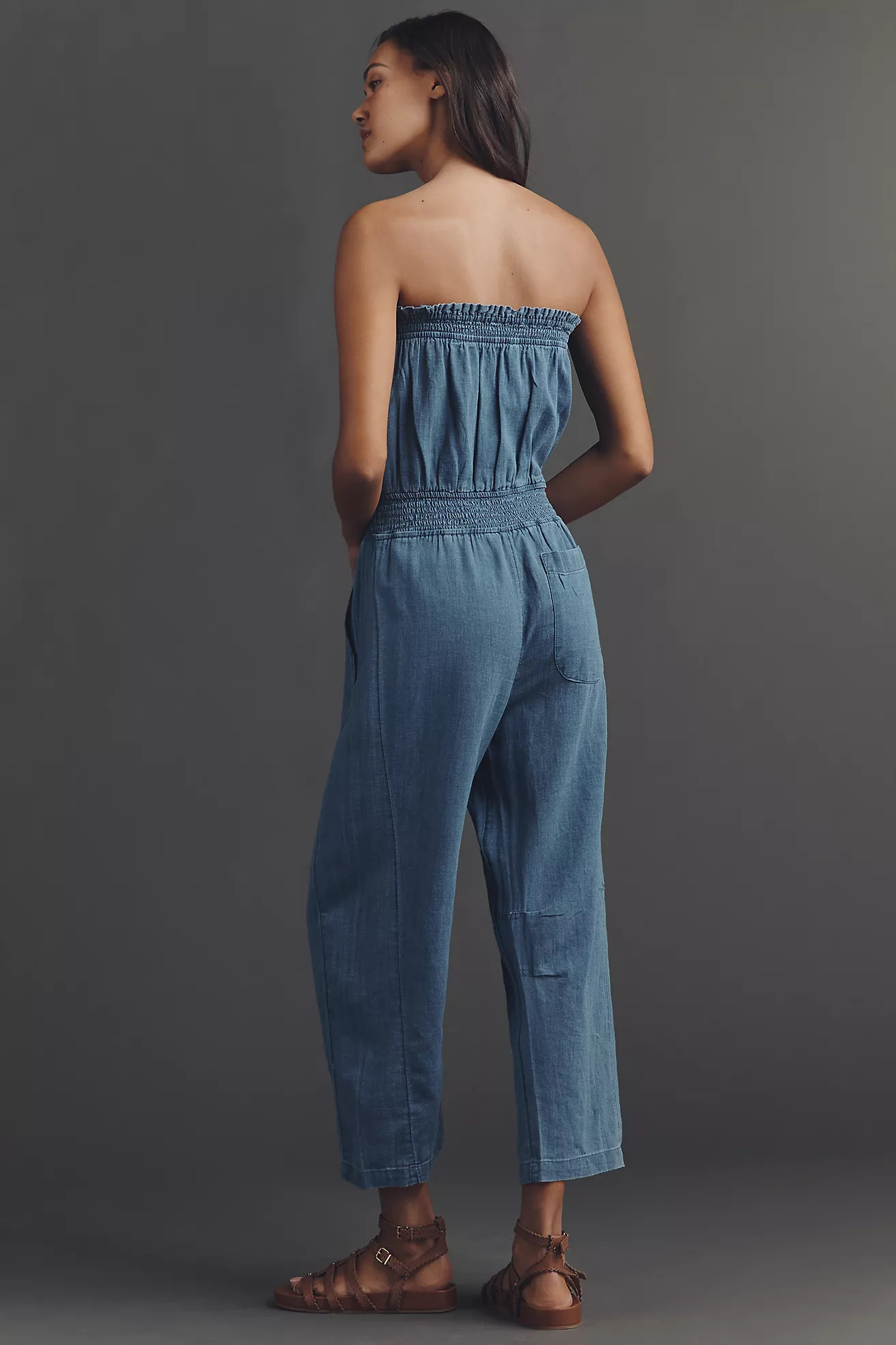 Reese 100% Cotton Strapless Jumpsuit | Anthropologie (US)