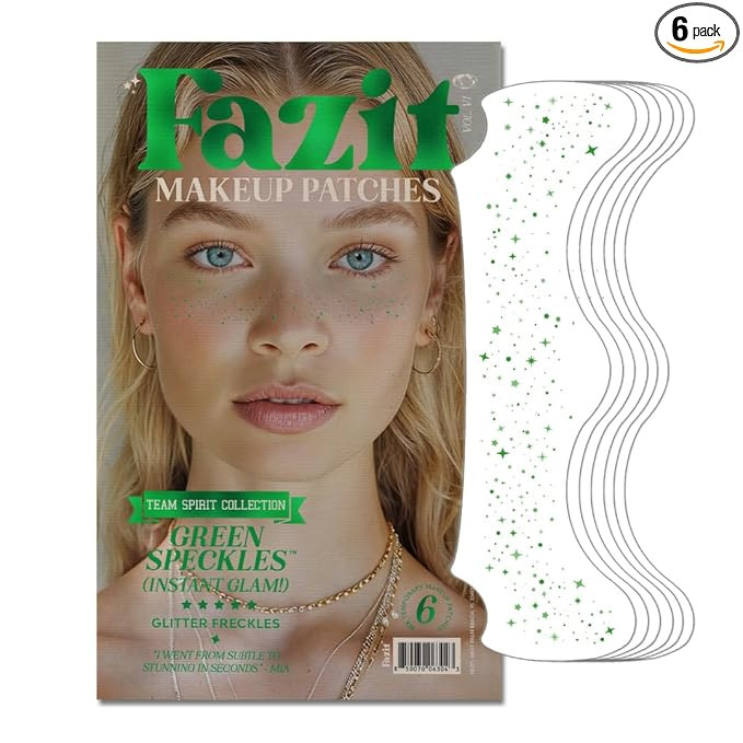 Fazit Makeup Patches - Face Makeup Patches - Beauty Face Makeup - Green Speckles - Waterproof Gre... | Amazon (US)