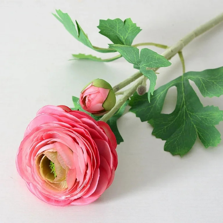 Nvzi Artificial Ranunculus Flowers with Real Touch Stem, Silk Ranunculus Flowers(6 Pack) (Pink) | Walmart (US)