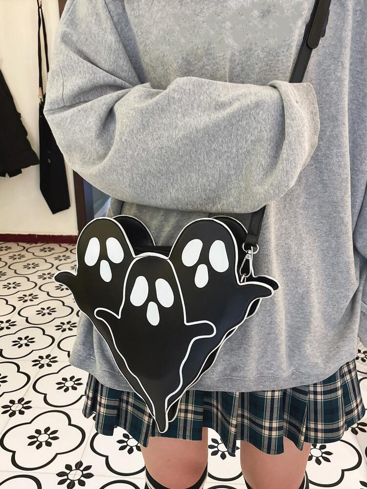 Ghost Pattern Heart Design Novelty Bag | SHEIN