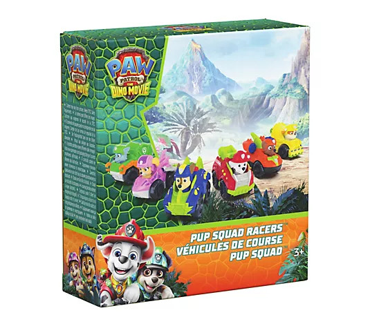 Paw Patrol Dino Squad Racer Multi Pack in Dino Vehicles - QVC.com | QVC
