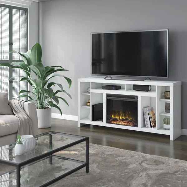 Douvens TV Stand for TVs up to 78" with Fireplace Included | Wayfair North America