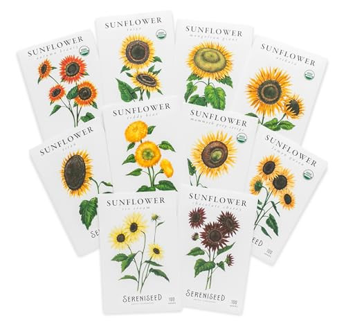 Sereniseed Sunflower Seeds Collection (10-Pack) – 100% Non GMO, Open Pollinated – Grow Guide | Amazon (US)