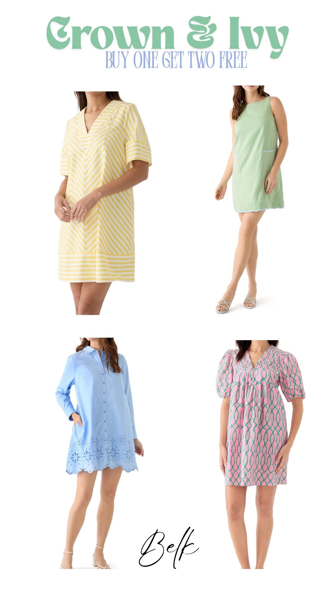 Belk is having a sale on crown and ivy and no it’s not an April fools joke🤪 Buy one get TWO FREE

#belk
#springsale
#easterdress

#LTKSaleAlert #LTKFindsUnder50 #LTKFindsUnder100