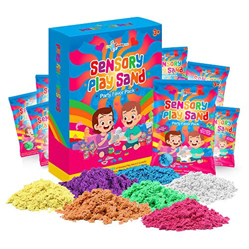 LITTLE CHUBBY ONE Sensory Play Sand Party Favor Pack Set - 24 Count 2oz Play Sand Set - Sensory Molding Sand Toy Inspires Creativity & Imagination Use for Goodie Bags & Stocking Stuffers | Amazon (US)