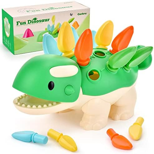 Cerbru Montessori Toys for Babies, Dinosaur Fine Motor Skills Sensory Toys for Toddlers 1-3, Lear... | Amazon (US)