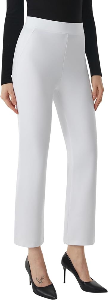 AFITNE Women’s Yoga Dress Pants with Pockets High Waisted Straight Leg Cropped Pants Stretchy P... | Amazon (US)