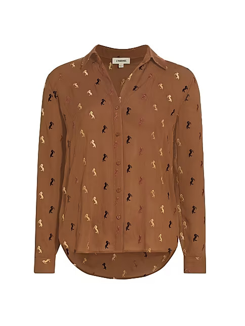 Laurent Embroidered Horse Shirt | Saks Fifth Avenue