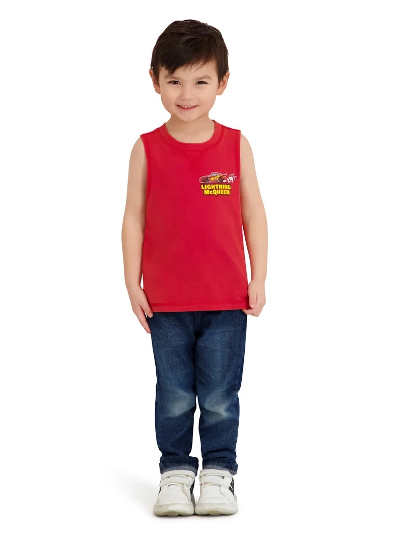 Cars Toddler Boy Sleeveless Muscle Tank, Sizes 12M-5T | Walmart (US)