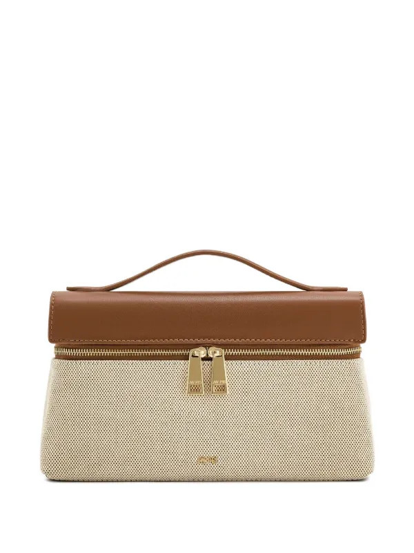 top-handle canvas clutch bag | Farfetch Global