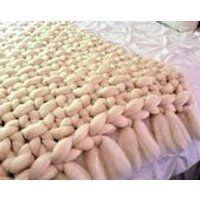 Chunky Knit Blanket, Arm Knit Blanket, Merino Wool Blanket,Handmade blanket | Etsy (US)