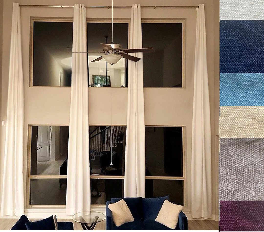 Extra Long Faux Velvet Curtain 1 Panel With Grommet Top 8-24 - Etsy | Etsy (US)