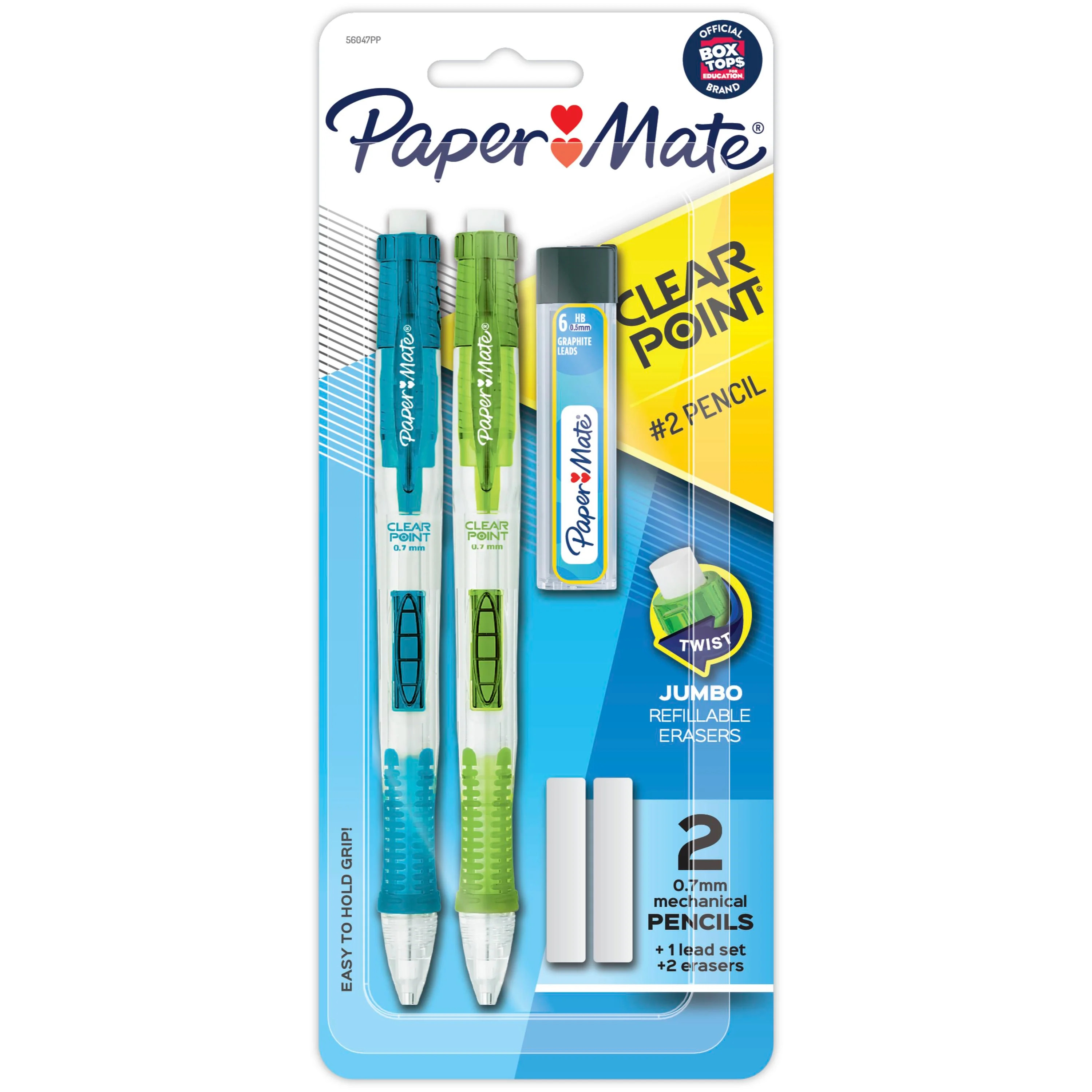 Paper Mate Clear point Mechanical Pencils, 0.7mm, #2, Fashion Barrels, 2 Count - Walmart.com | Walmart (US)