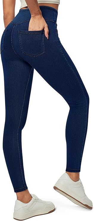 Heathyoga Stretchy Jeans for Women Trendy High Waist Pull On Jeggings Tummy Control Womens Skinny... | Amazon (US)