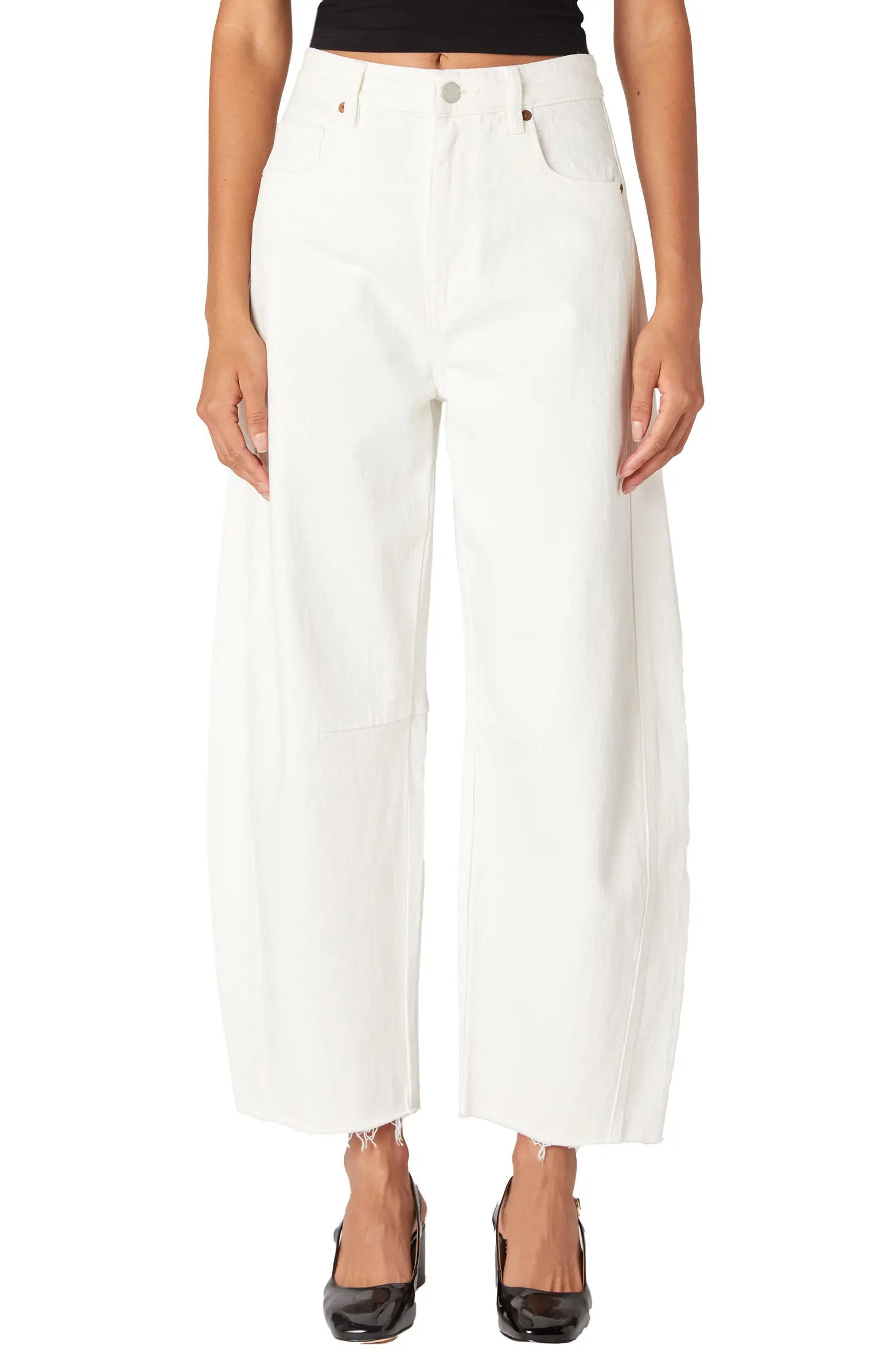 The Barrel Raw Hem Ankle Jeans | Nordstrom