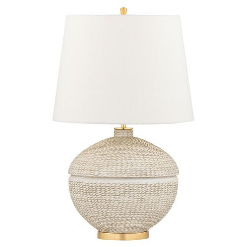 Emmaline Table Lamp - Ivory/Gold Leaf | Desk Lamp, Bedside Lamp | One Kings Lane