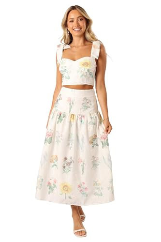 Petal & Pup Kara Two Piece Set - White Floral M | Amazon (US)
