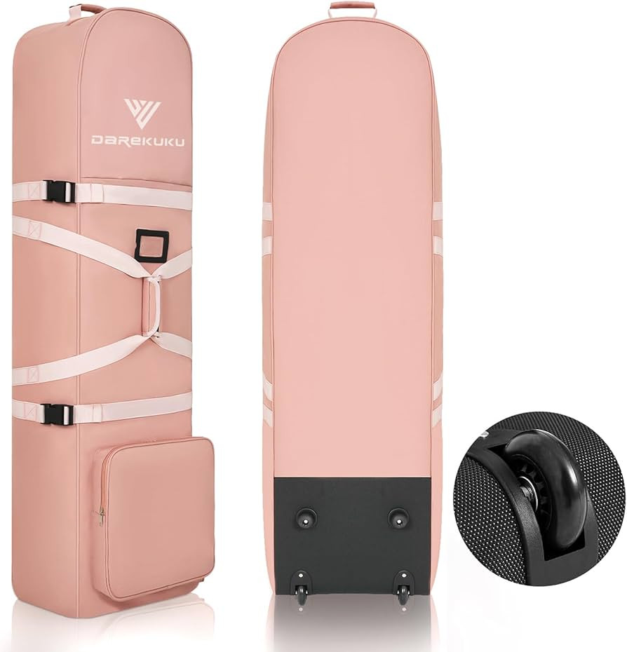 Golf Travel Bags for Airlines with Adjustable Support Rod and Detachable Shoulder Straps, Hard ca... | Amazon (US)