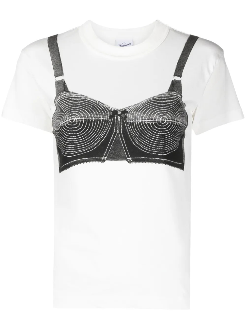 Vaquera Trompe l'oeil-print Cotton T-shirt - Farfetch | Farfetch Global
