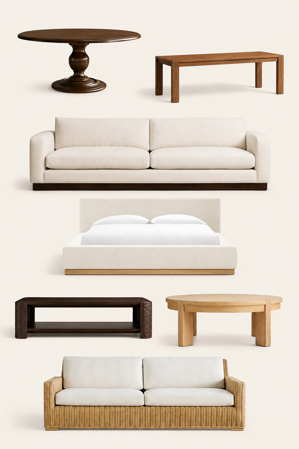 Warm woods, soft neutrals, and timeless silhouettes 🤎 A whole-home furniture mood board featuring cozy seating, statement dining pieces, sculptural tables, and upholstered bedroom favorites. Perfect for creating a calm, elevated, and collected home.

#LTKFinds #HomeDecor #FurnitureFinds #InteriorInspo #NeutralHome #LivingRoomDecor #DiningRoomInspo #BedroomDecor #HomeStyle
 

 #LTKOver40 #LTKHome #LTKSaleAlert